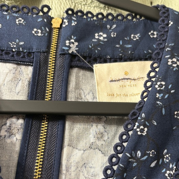 kate spade Dresses & Skirts - Kate spade Navy Floral Dress with Gold Zipper